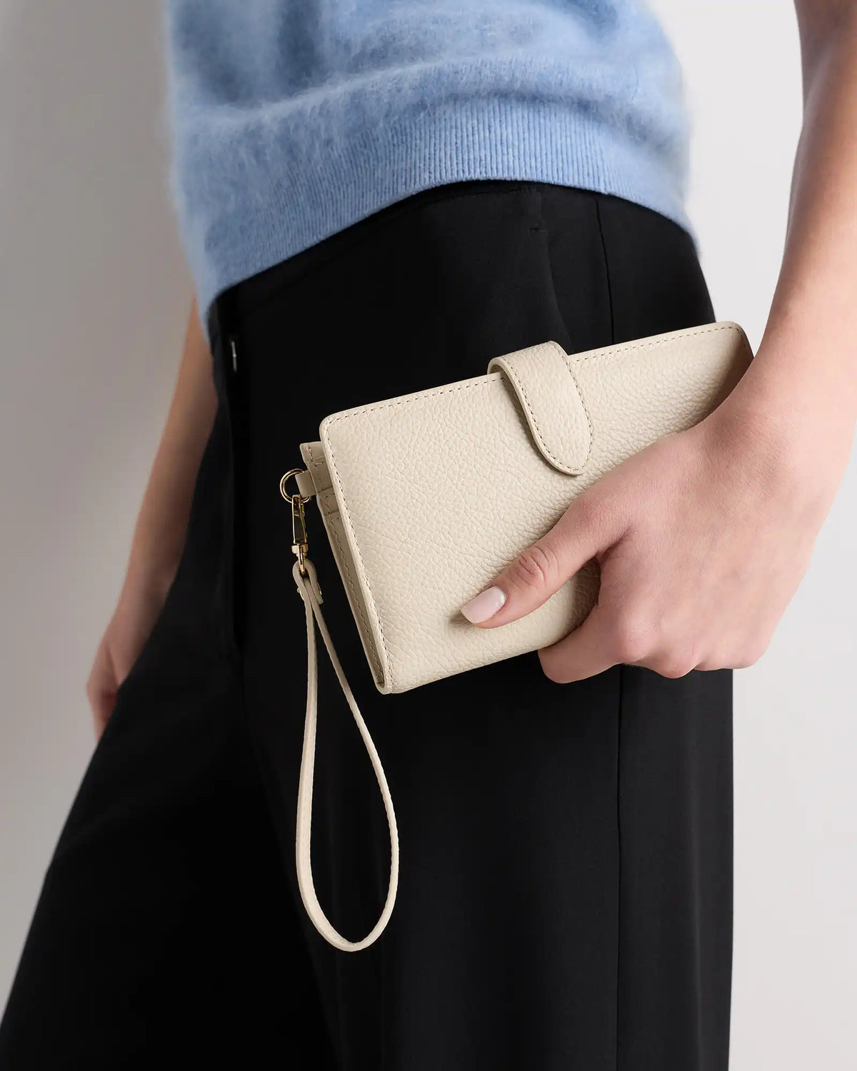 Italian Leather Phone Bi-Fold Wristlet