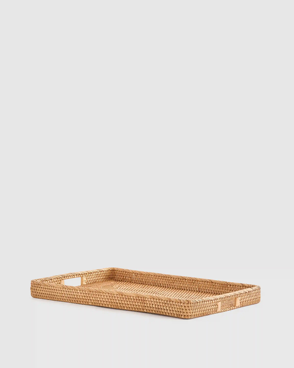 Handwoven Rattan Rectangular Tray