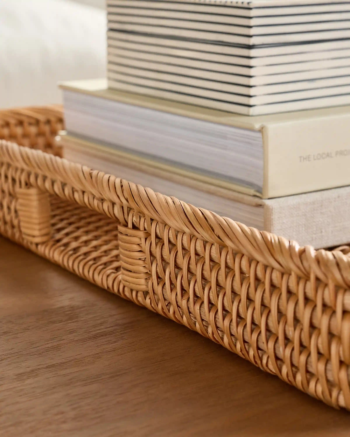Handwoven Rattan Rectangular Tray