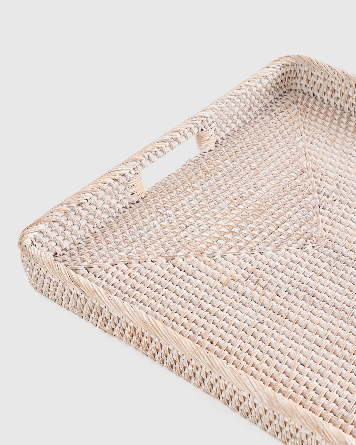 Handwoven Rattan Rectangular Tray