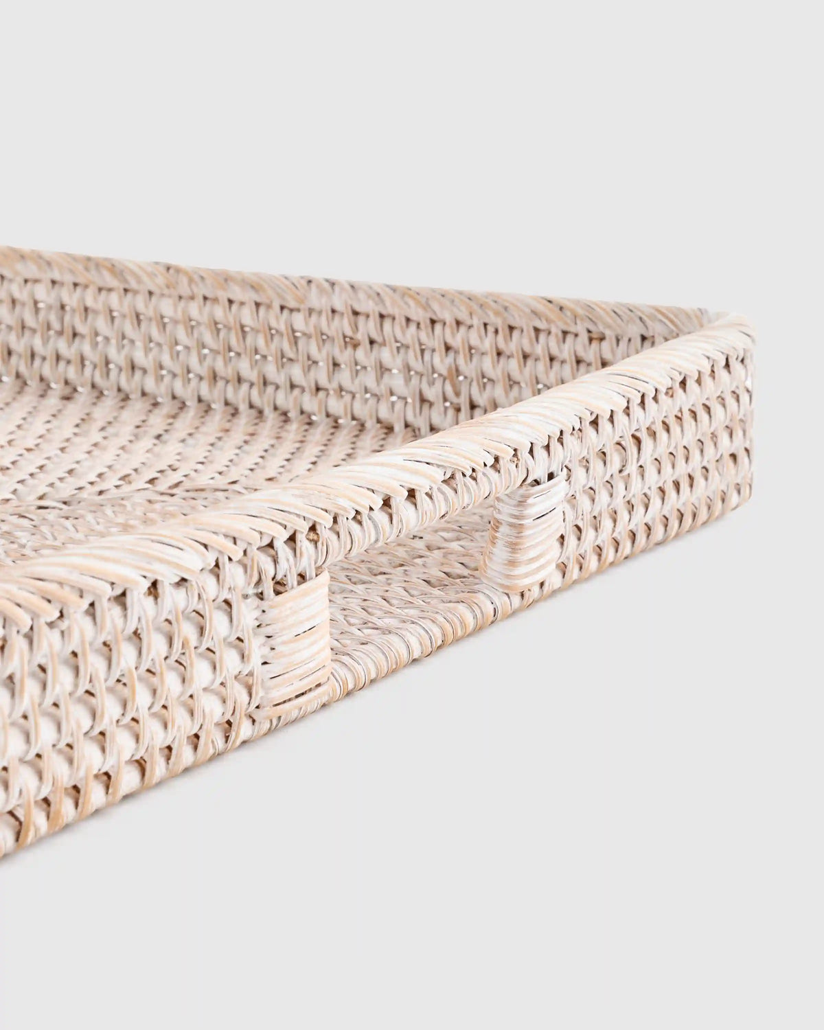 Handwoven Rattan Rectangular Tray