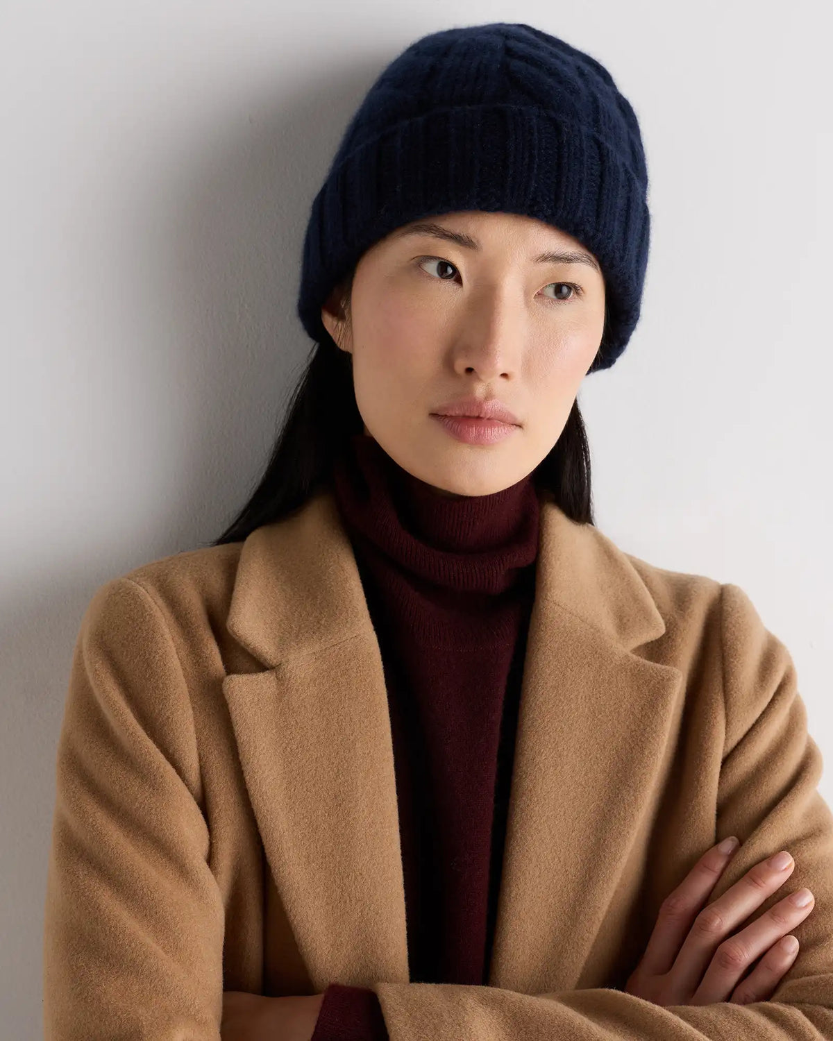 Mongolian Cashmere Cable Knit Beanie