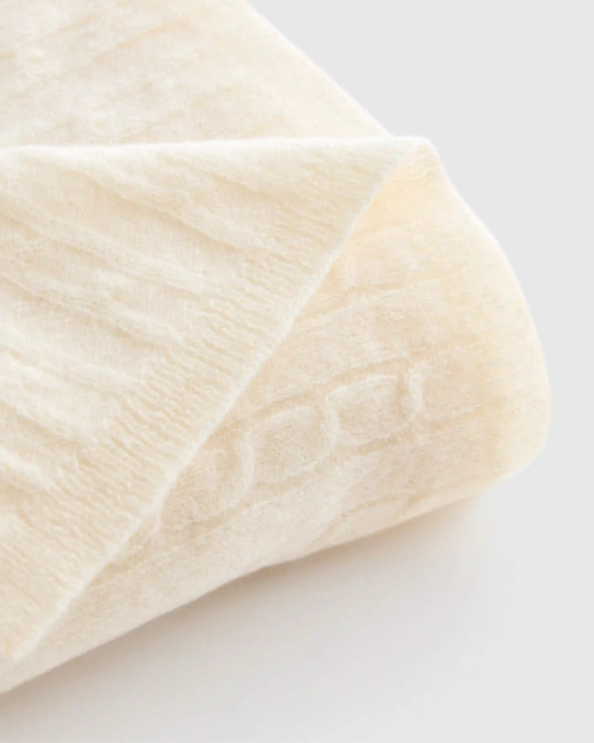 Mongolian Cashmere Cable Knit Baby Blanket