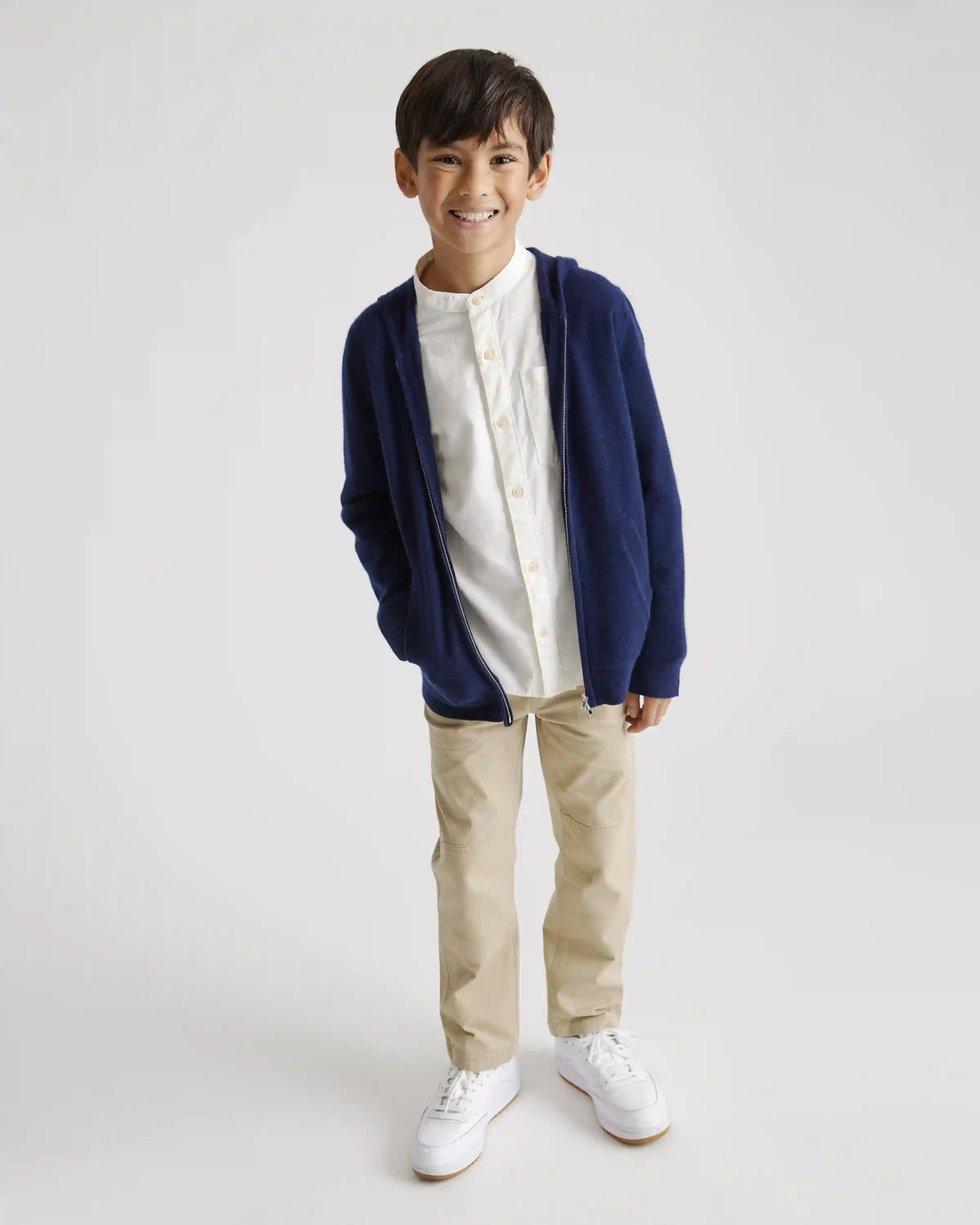 Washable Cashmere Full Zip Hoodie