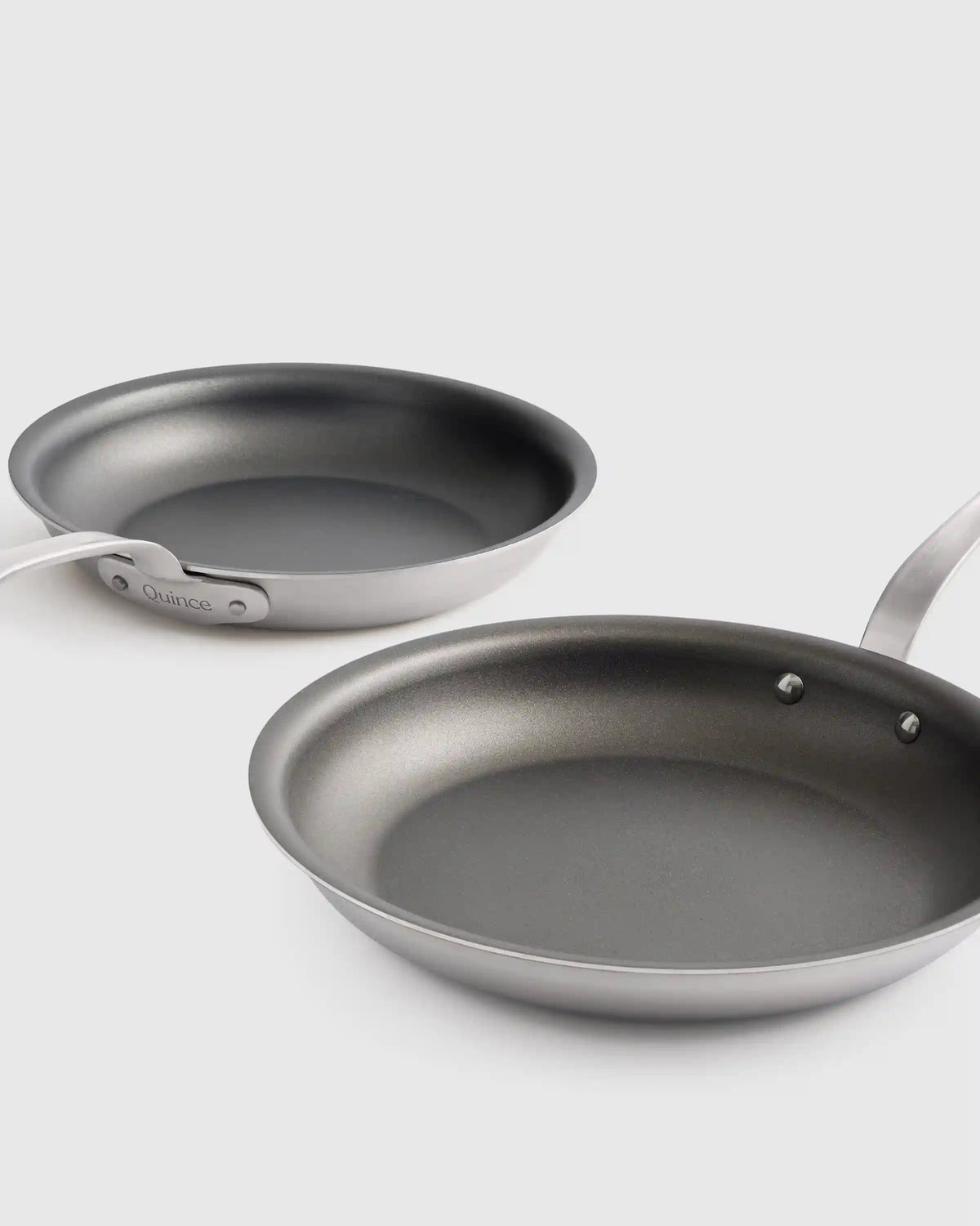 5-Ply Stainless Steel Nonstick Cookware: 2-Piece Frying Pan Set: 10" & 12"