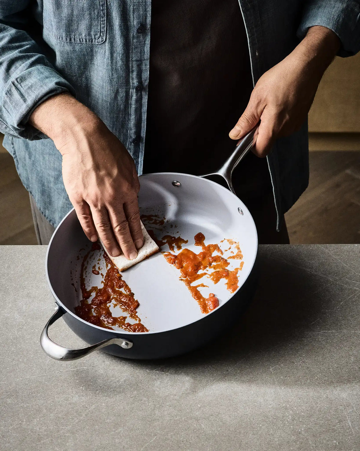 Ceramic Nonstick Saute Pan with Lid