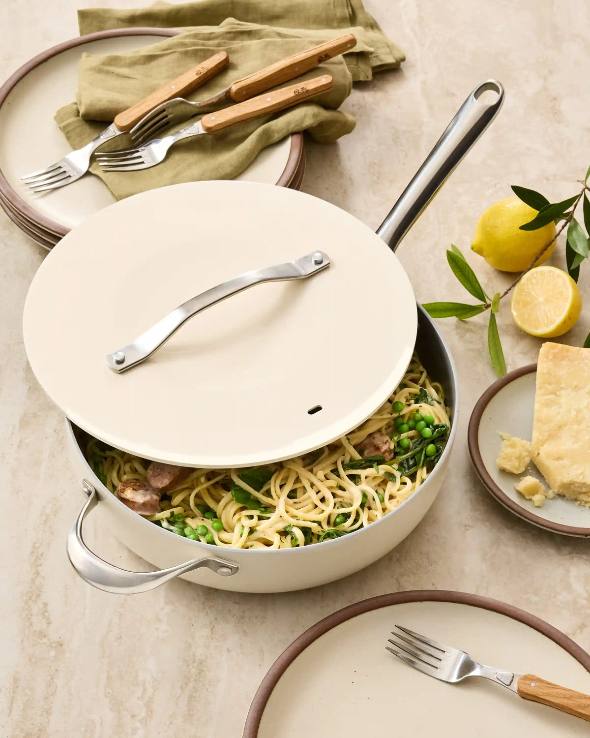 Ceramic Nonstick Saute Pan with Lid