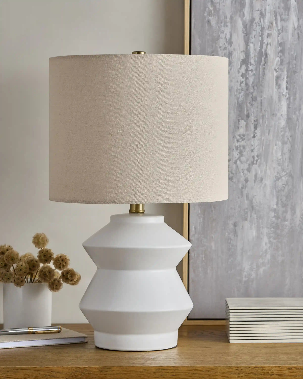 Geometric Ceramic Table Lamp