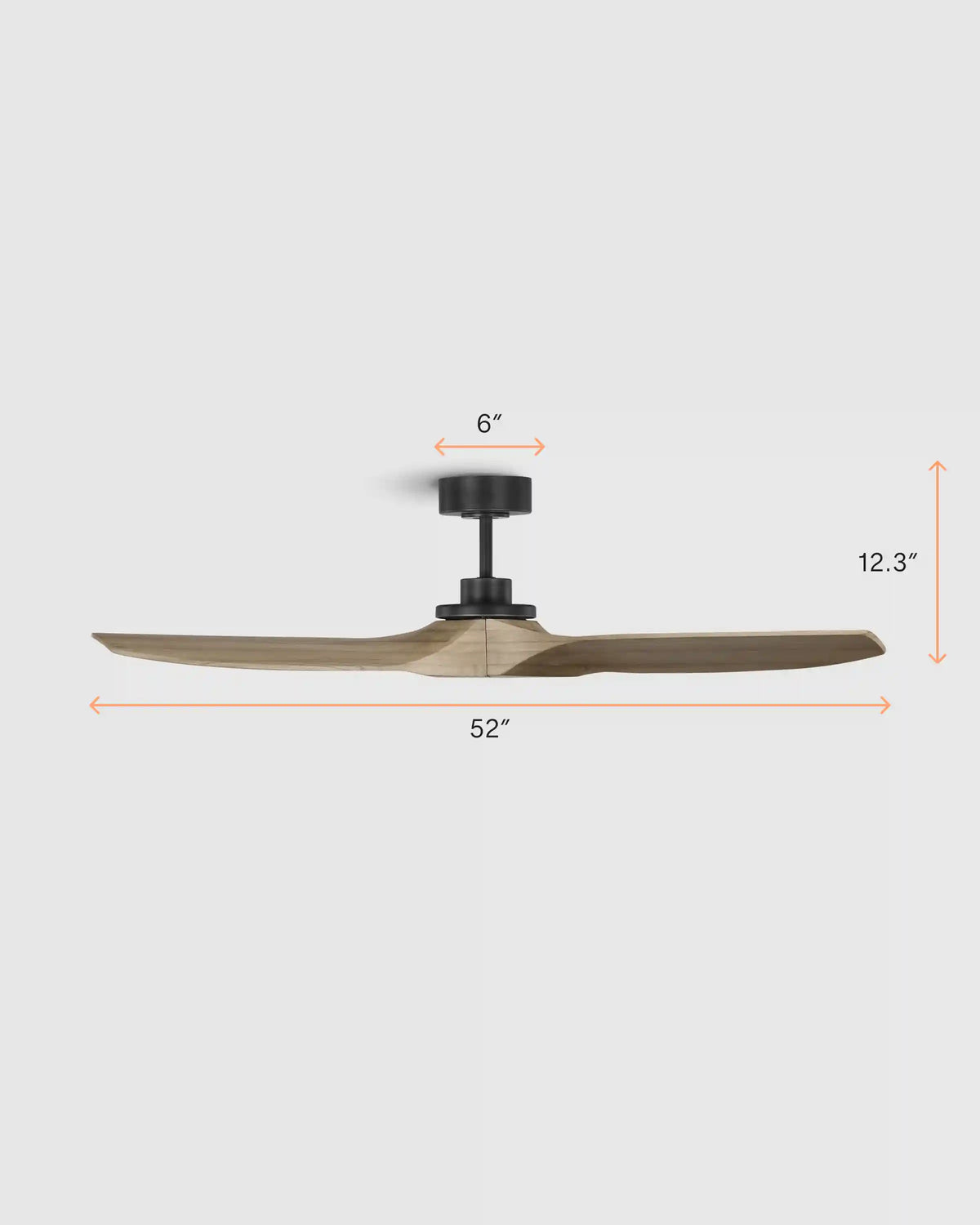 Transitional Wood Blade Ceiling Fan