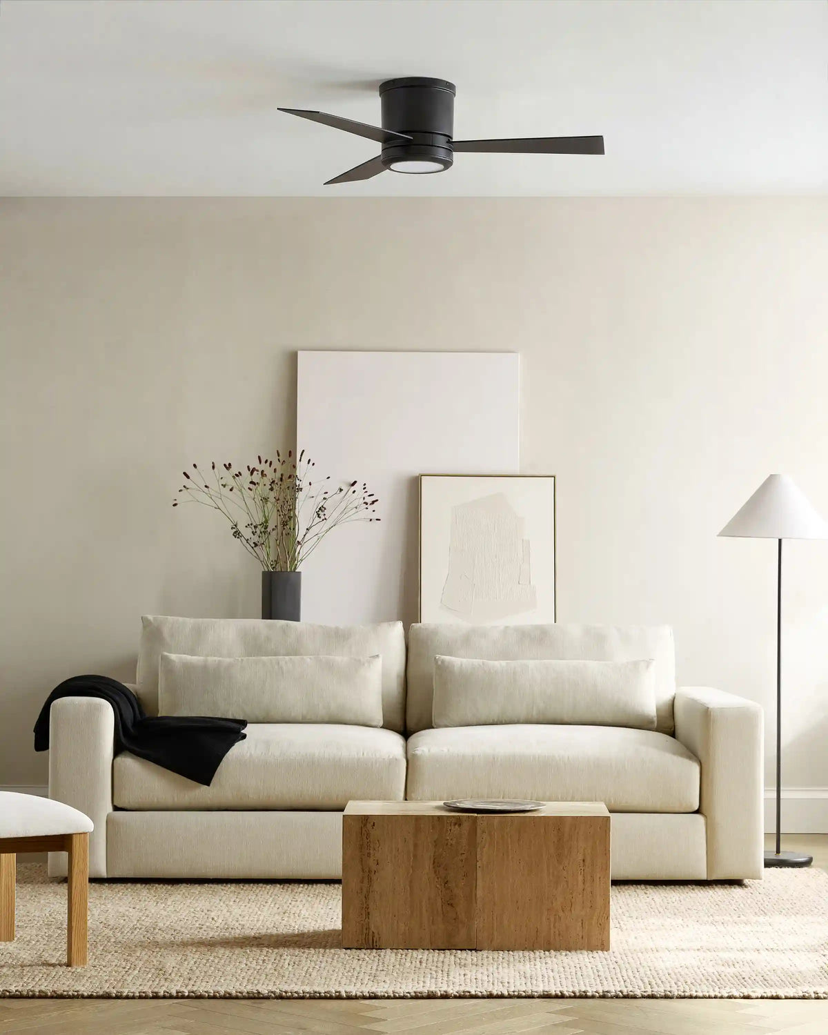 Simple Metal Hugger LED Ceiling Fan