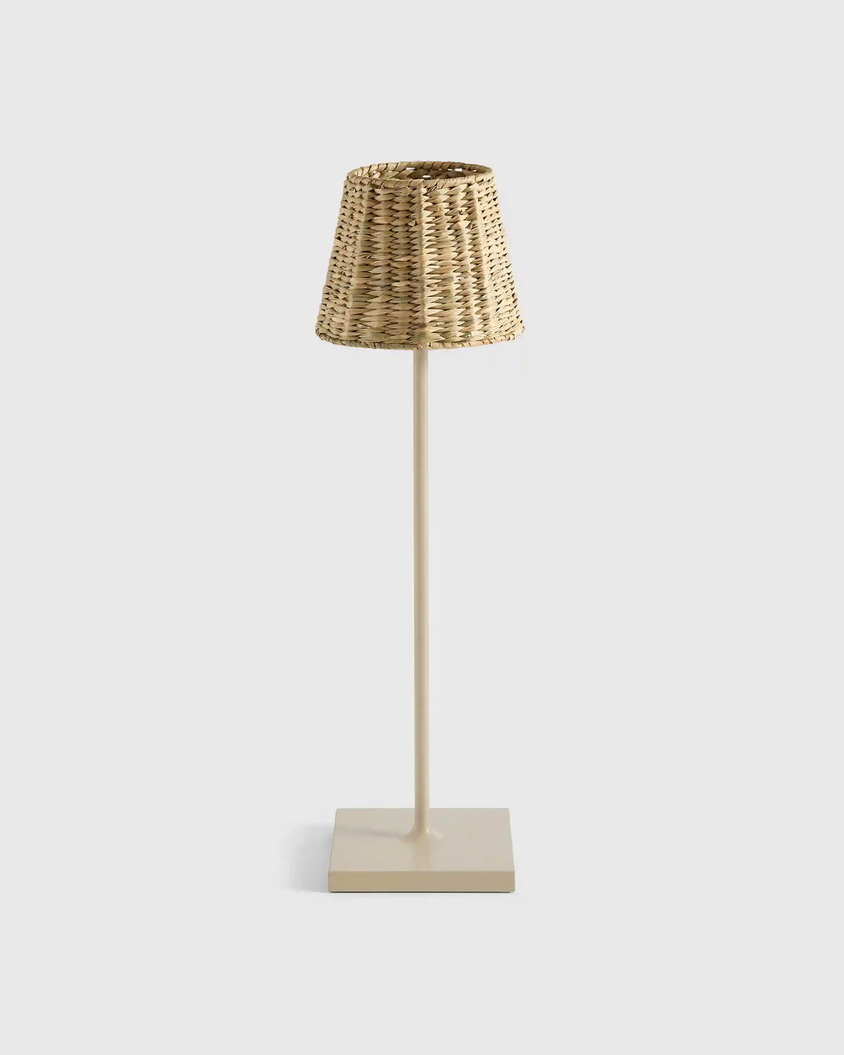 Poldina Pro Rechargeable Table Lamp with Seagrass Shade by Zafferano