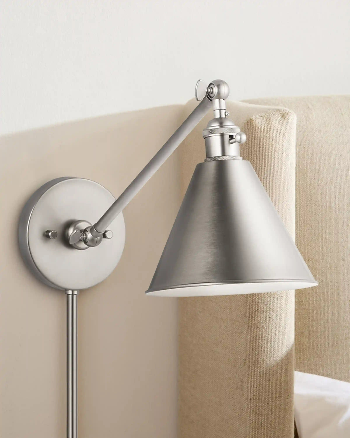 Articulating Single Arm Steel Wall Sconce