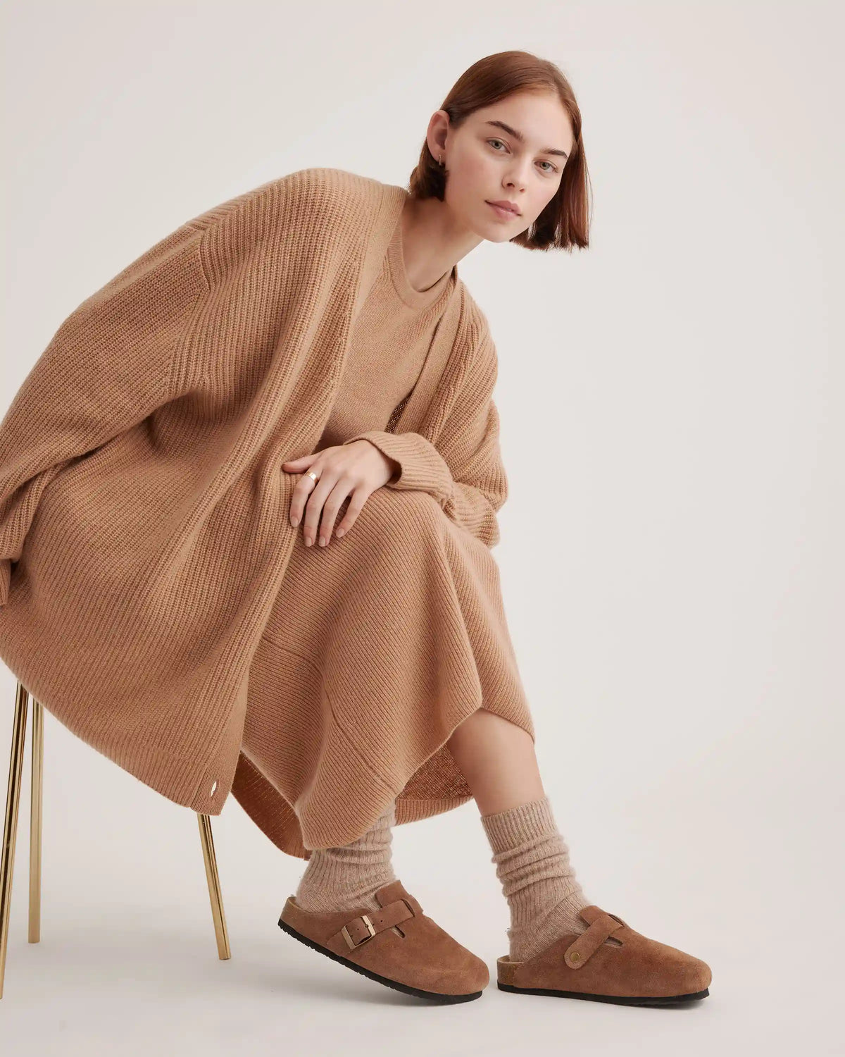 Water Repellent Suede Clog Mule
