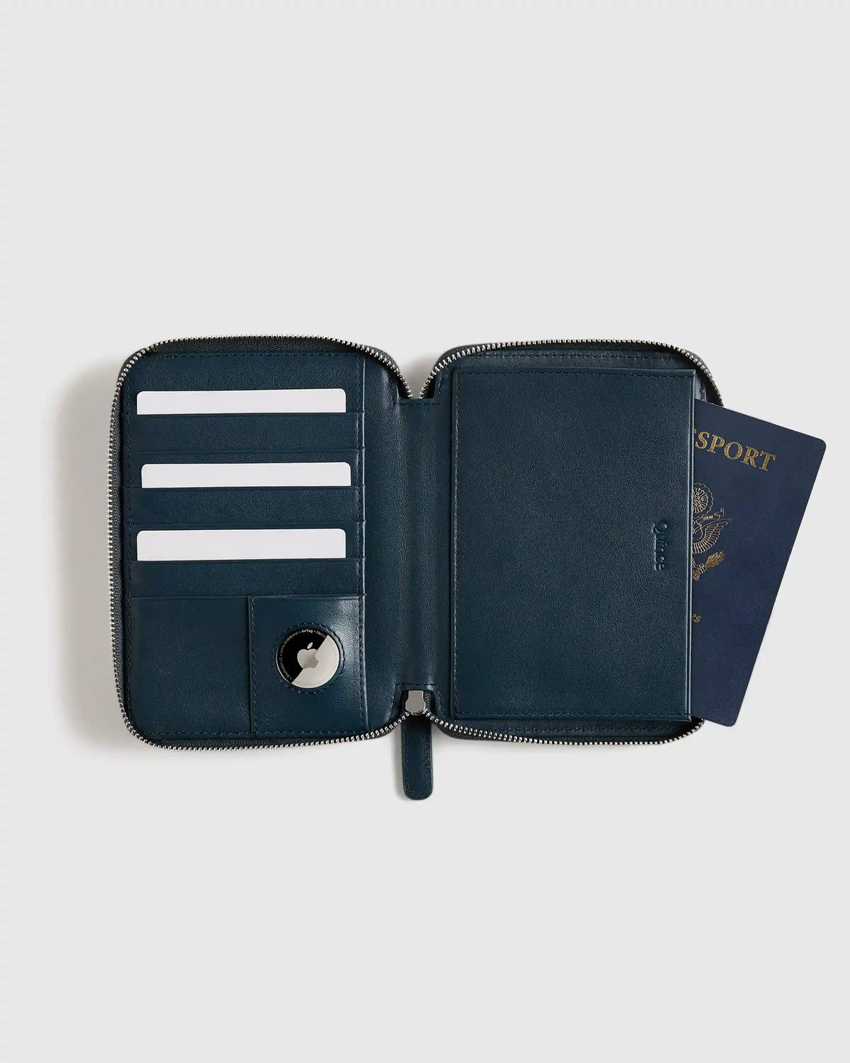 Nappa Leather RFID Zip Travel Wallet