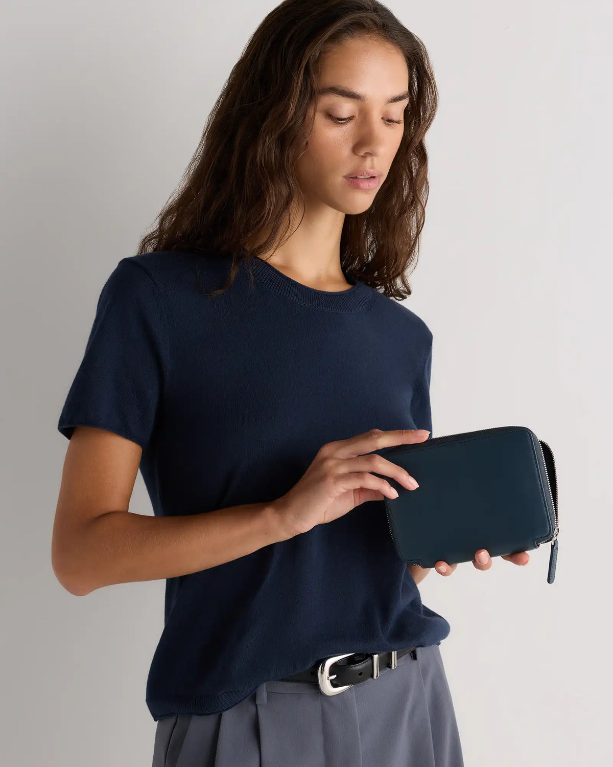 Nappa Leather RFID Zip Travel Wallet