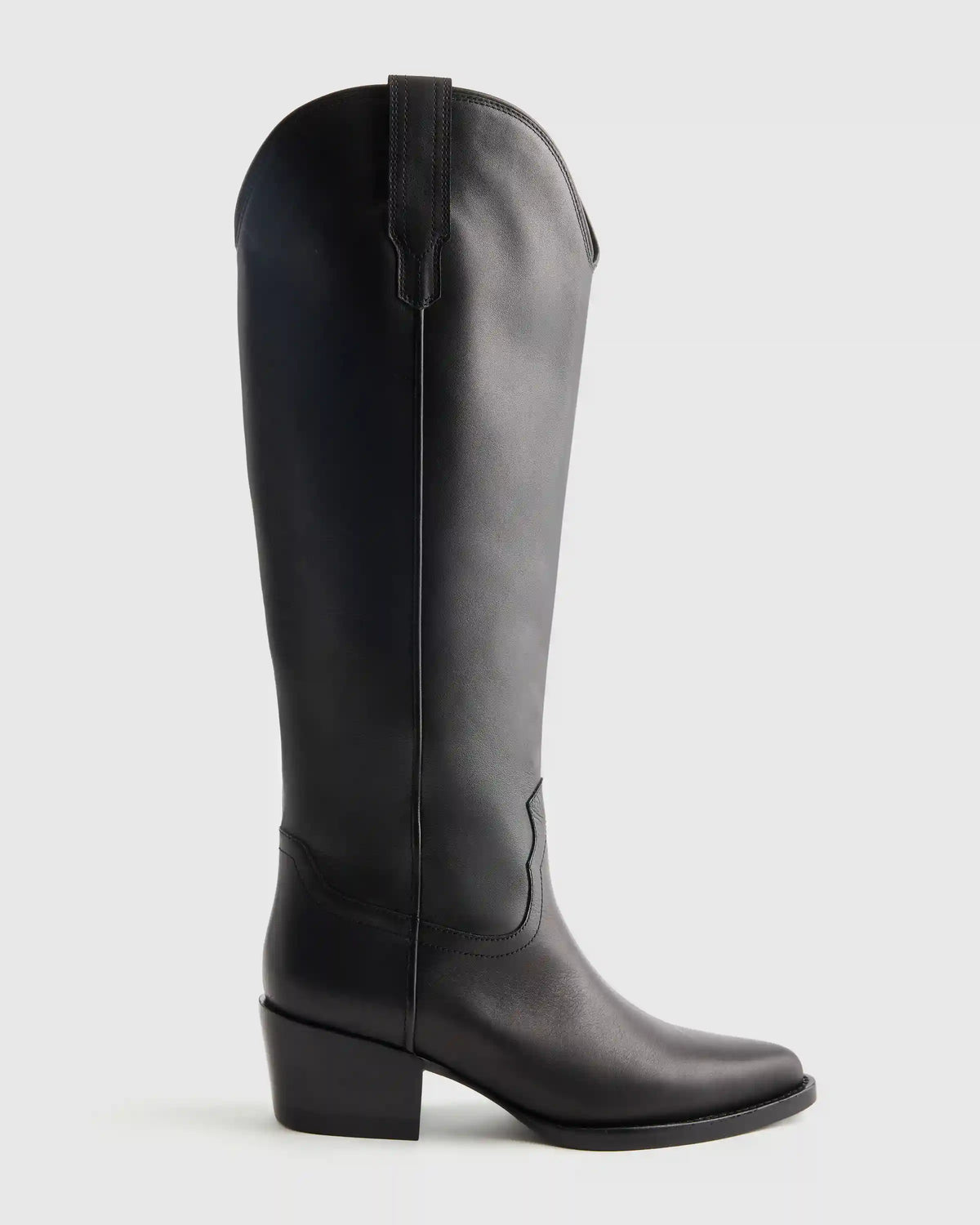 Italian Leather Tall Western Boots