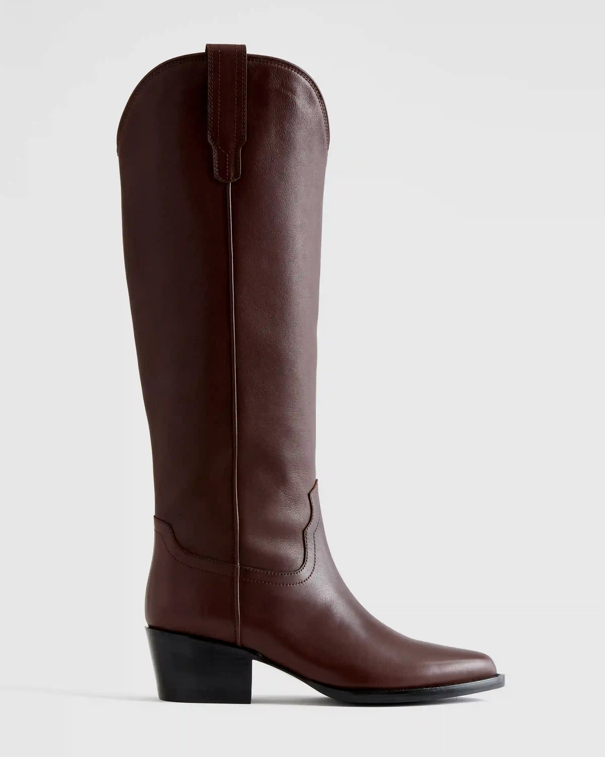 Italian Leather Tall Western Boots