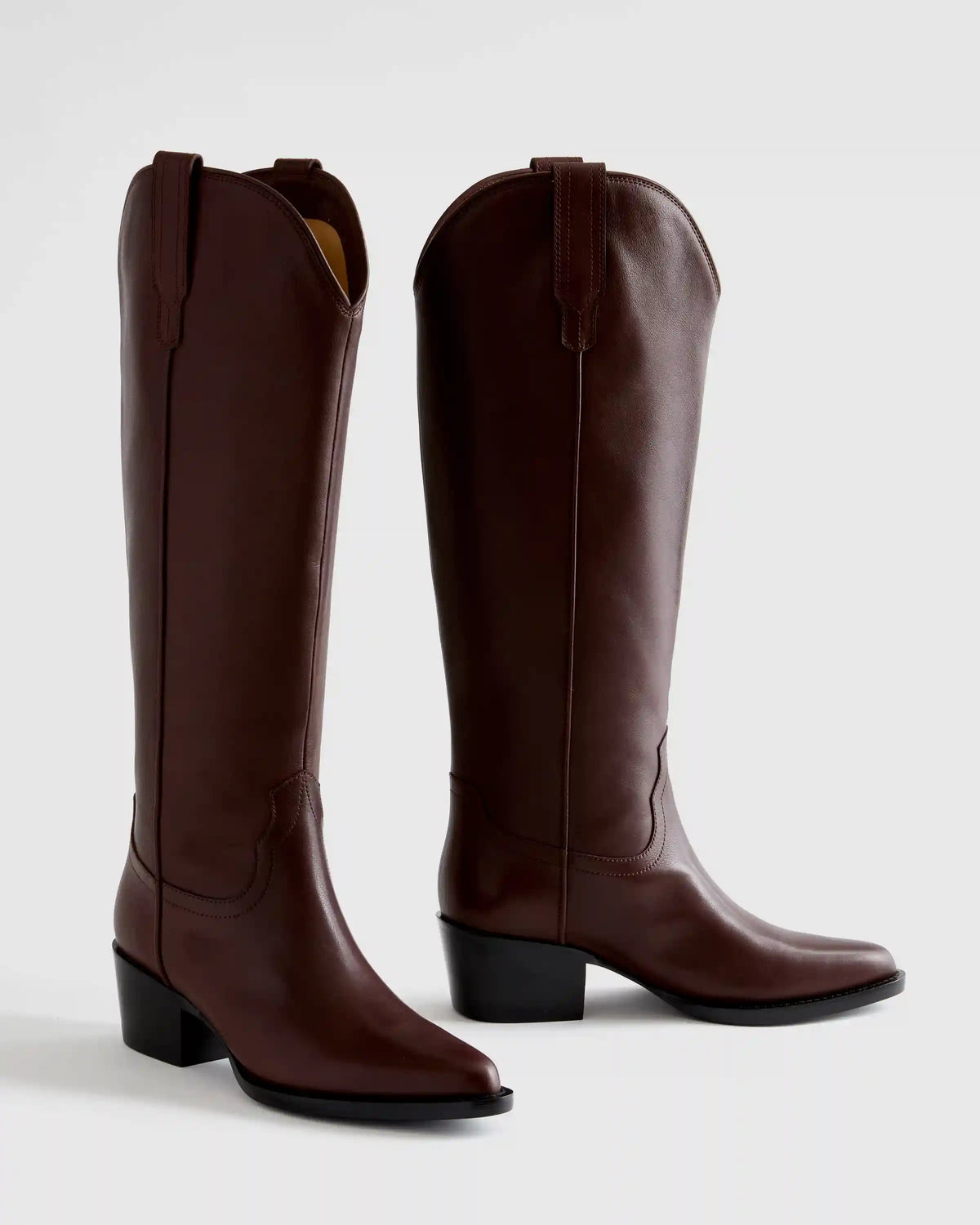 Italian Leather Tall Western Boots