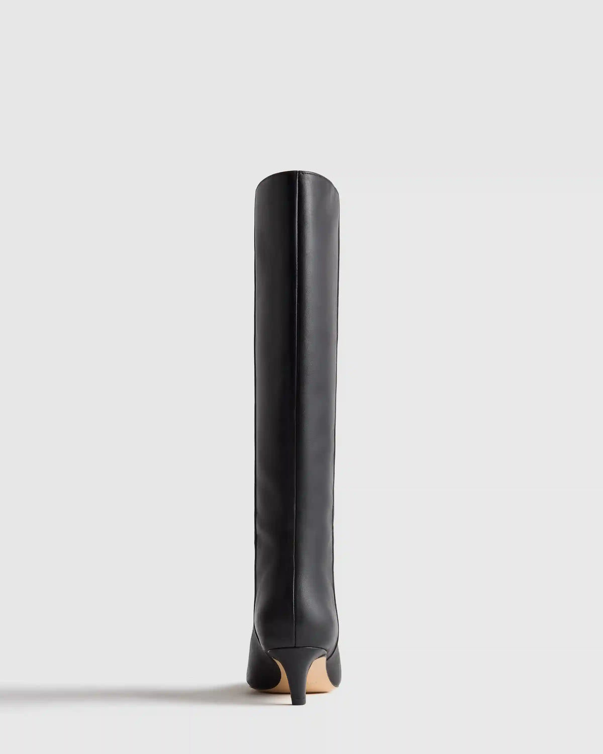 Italian Leather Tall Kitten Heel Boots