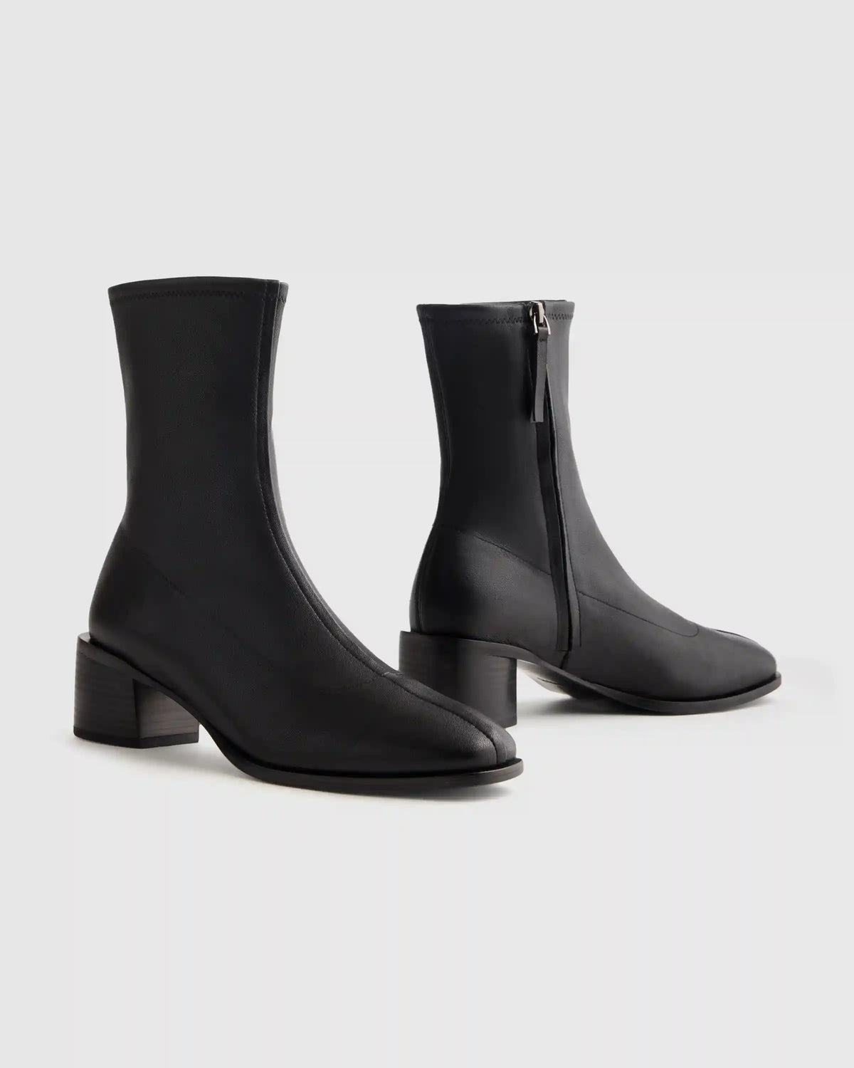Italian Leather Stretch Sock Bootie