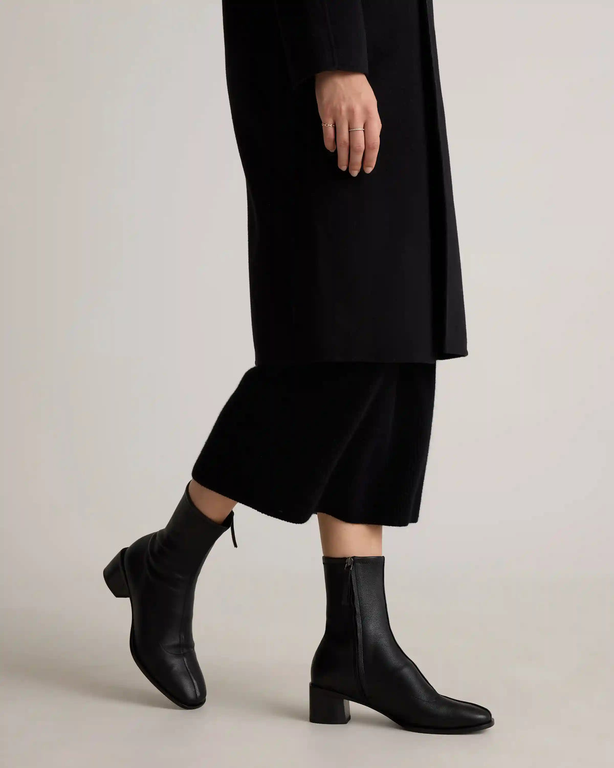 Italian Leather Stretch Sock Bootie