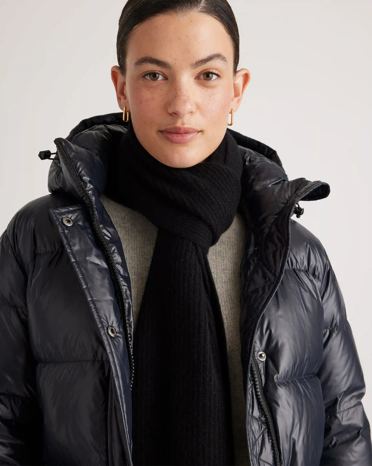 Mongolian Cashmere Ribbed Scarf