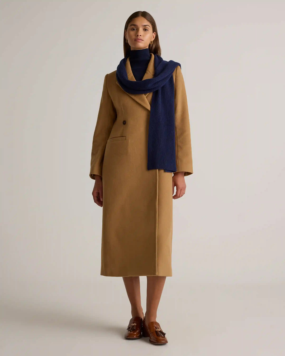 Mongolian Cashmere Ribbed Scarf