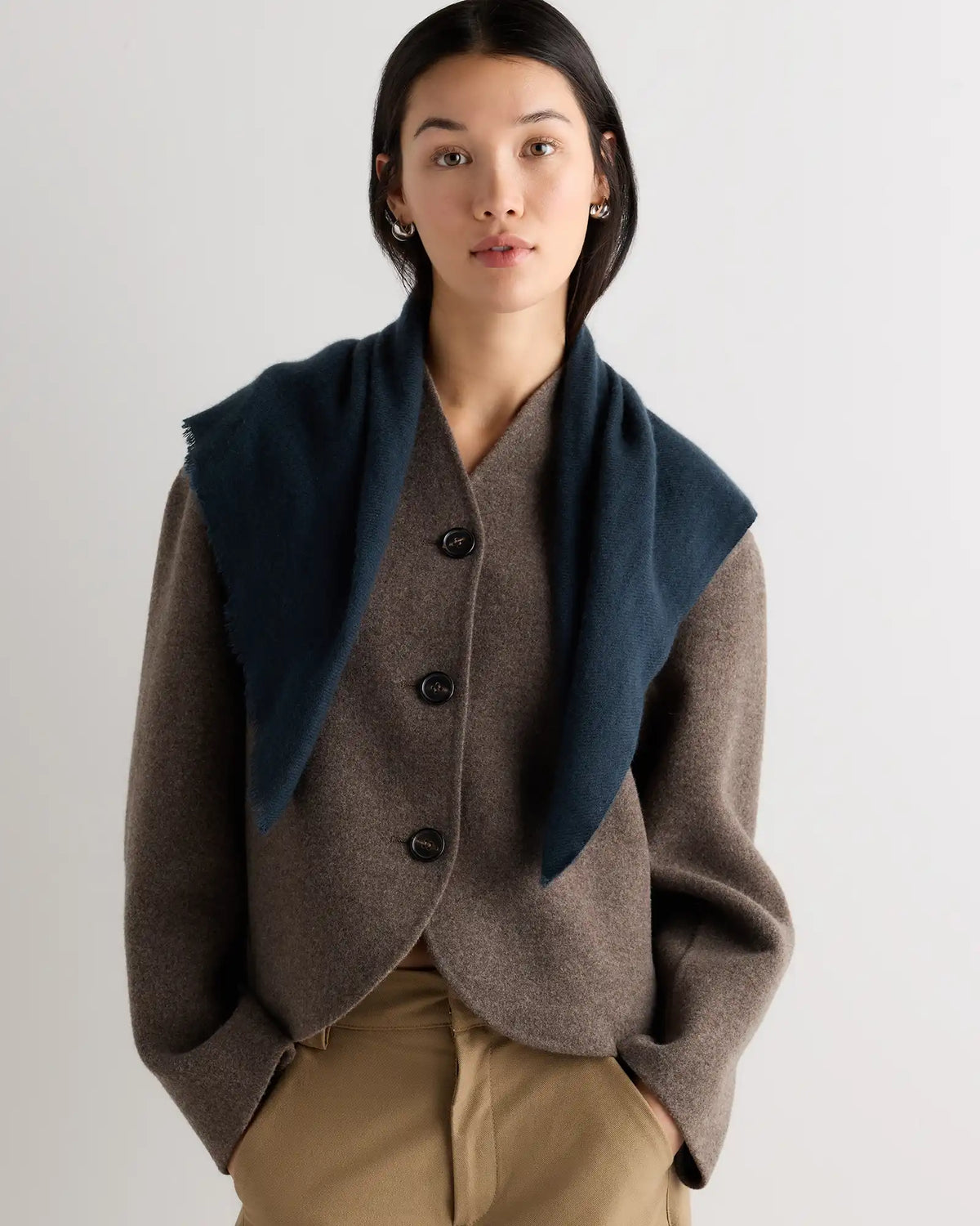 Mongolian Cashmere Square Scarf