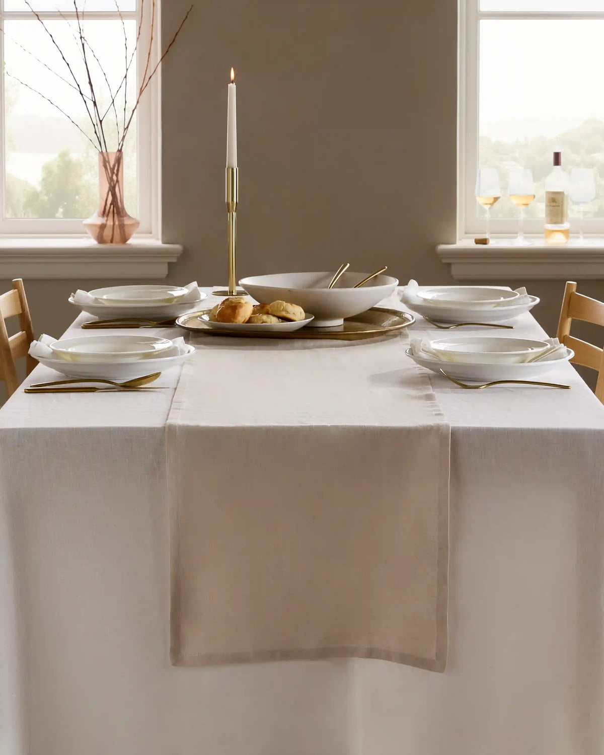 European Linen Table Runner