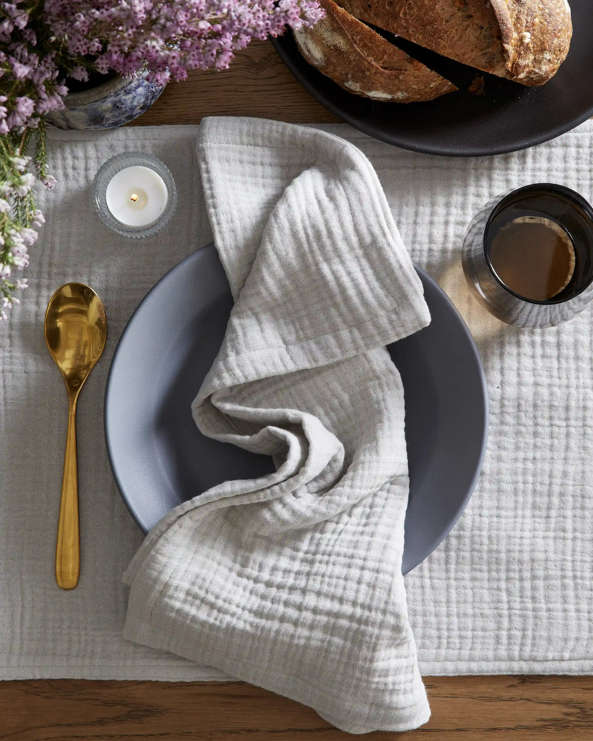 Organic Cotton Gauze Napkins, Set of 12