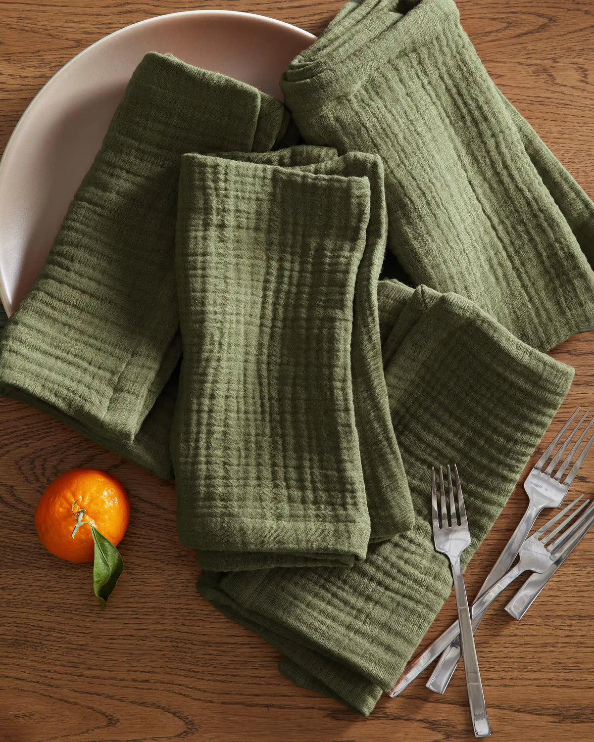 Organic Cotton Gauze Napkins, Set of 12