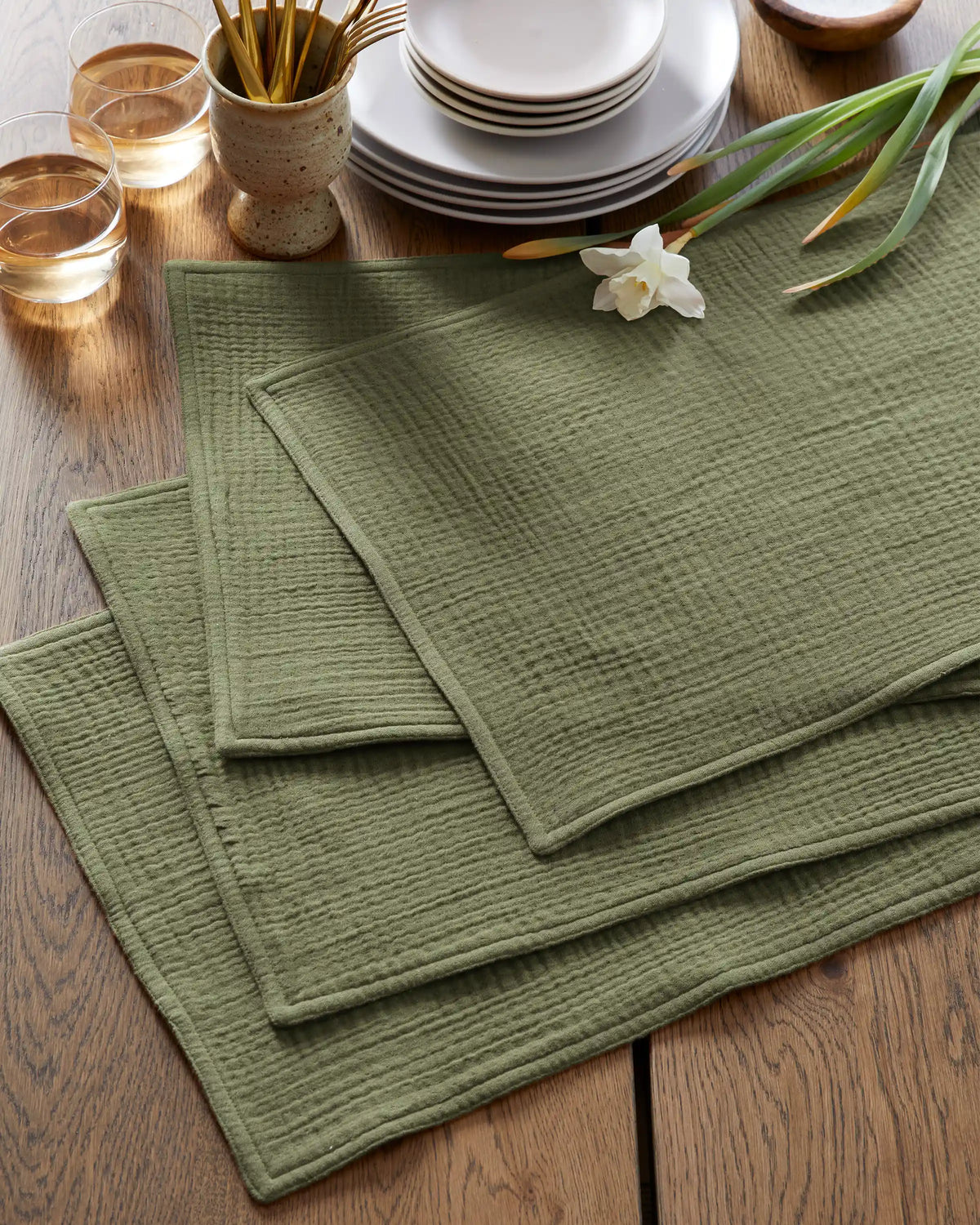 Organic Cotton Gauze Placemats (Set of 8)