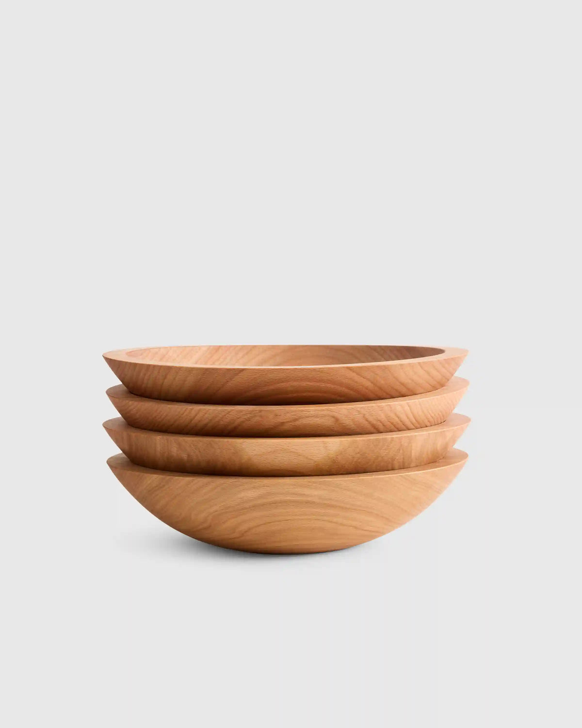 Handcrafted Wooden Bowls, Set of 4