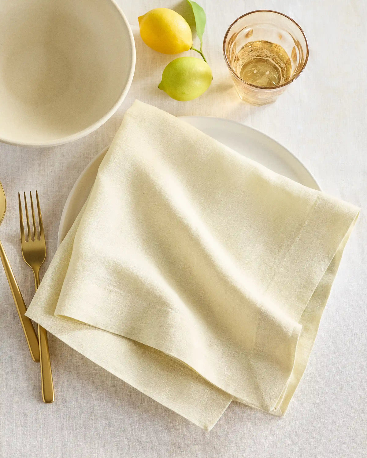 European Linen Wide-Hem Napkins, Set of 4