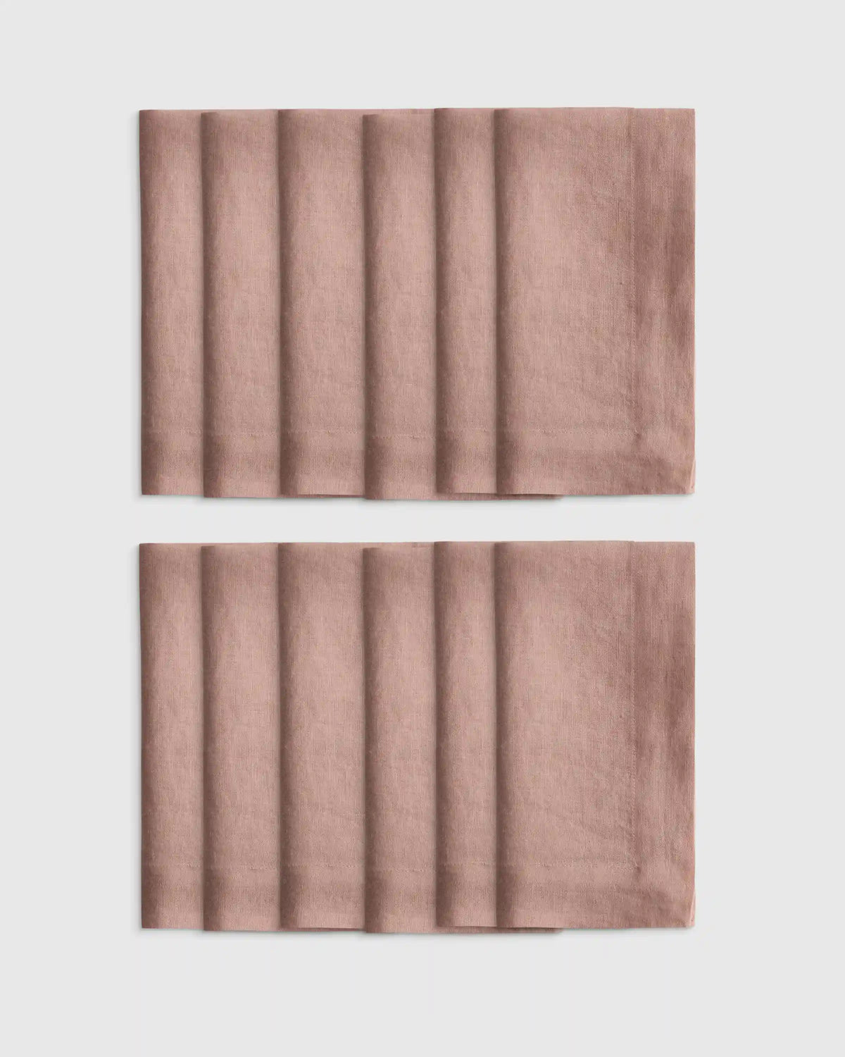 European Linen Wide-Hem Napkins, Set of 12