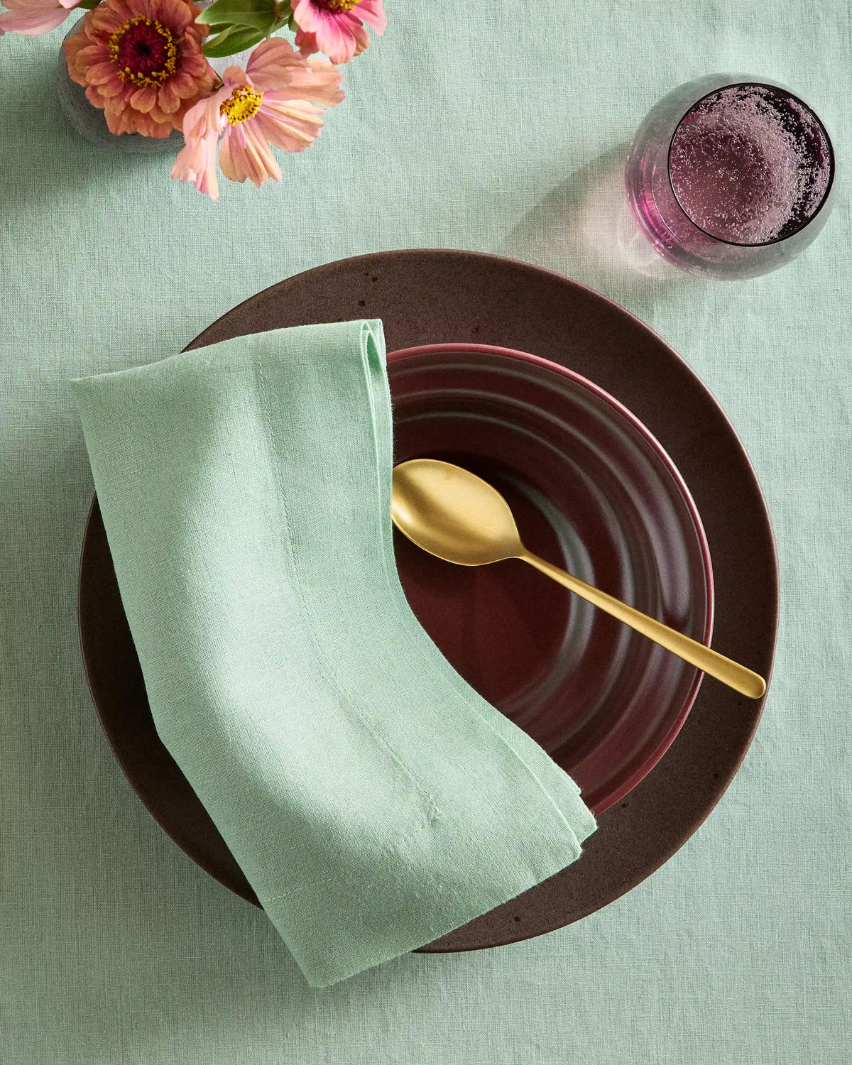 European Linen Wide-Hem Napkins, Set of 8
