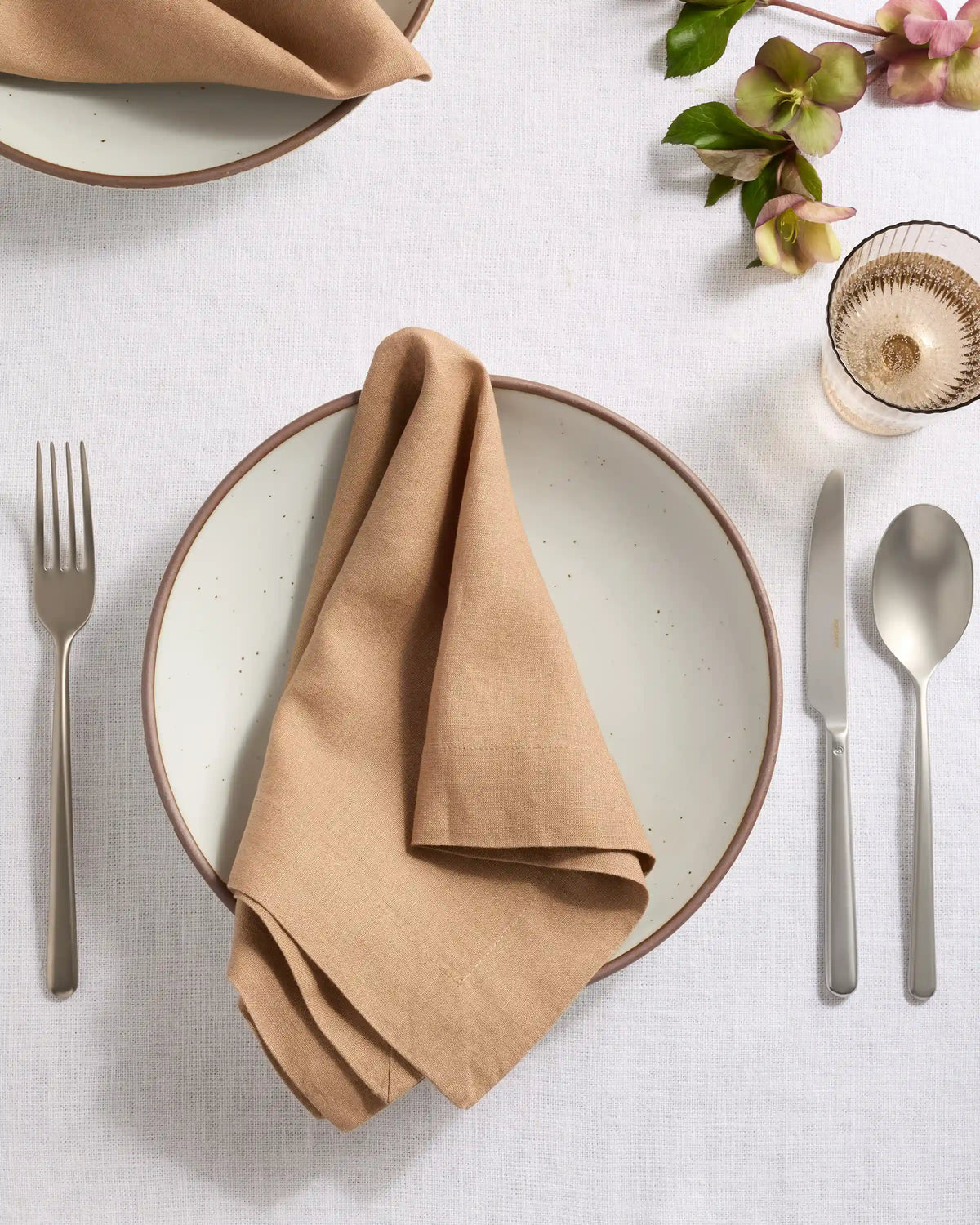 European Linen Wide-Hem Napkins, Set of 8