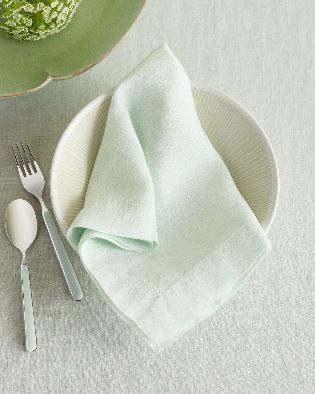 European Linen Wide-Hem Napkins, Set of 4