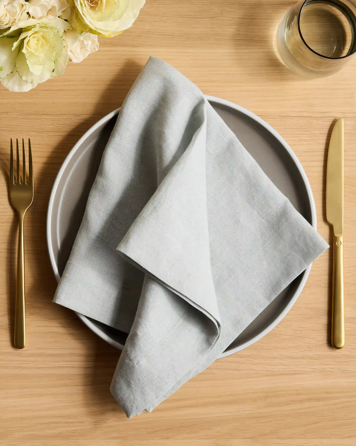 European Linen Wide-Hem Napkins, Set of 4