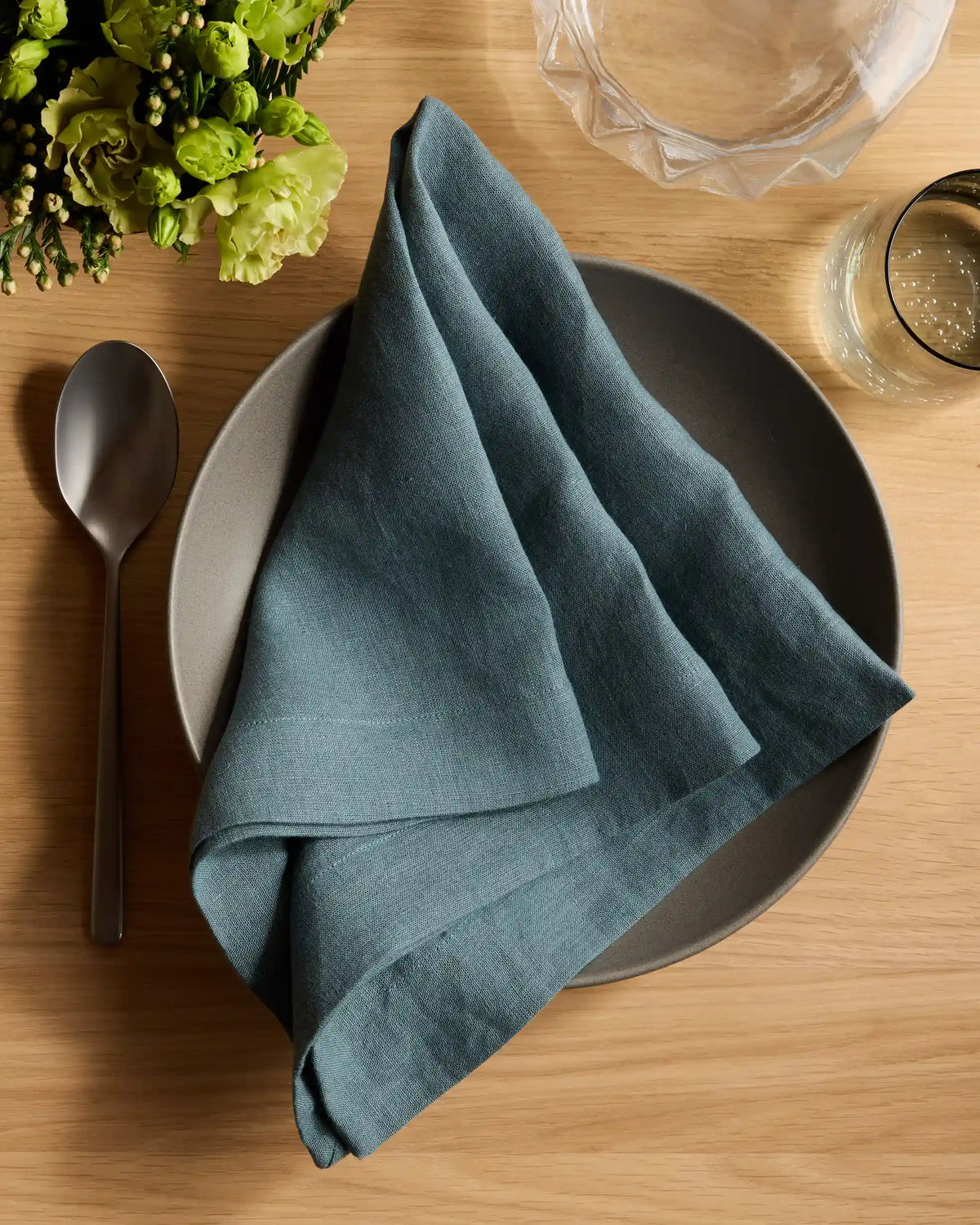 European Linen Wide-Hem Napkins, Set of 4