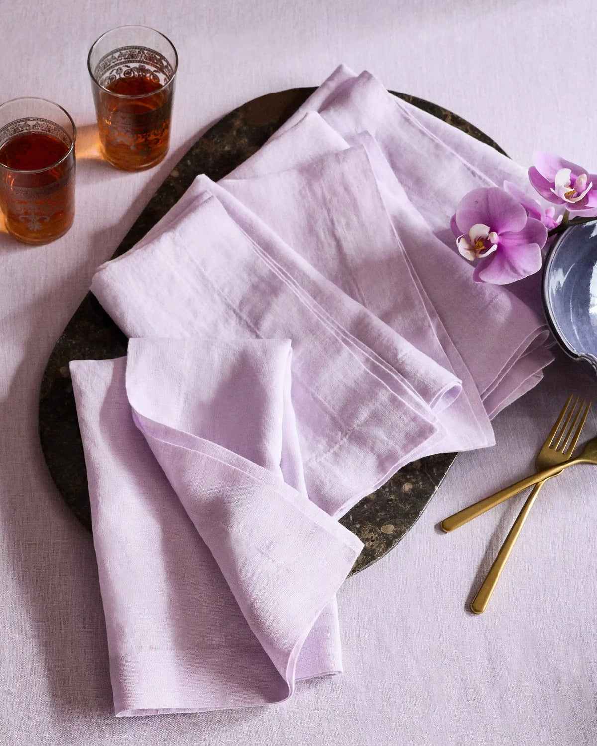 European Linen Wide-Hem Napkins, Set of 12