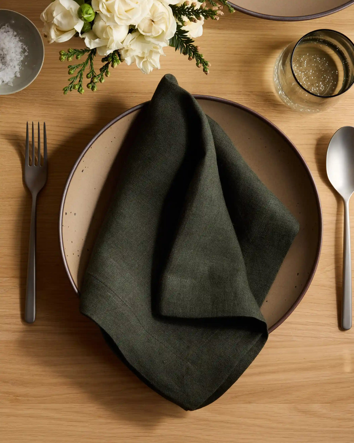 European Linen Wide-Hem Napkins, Set of 4