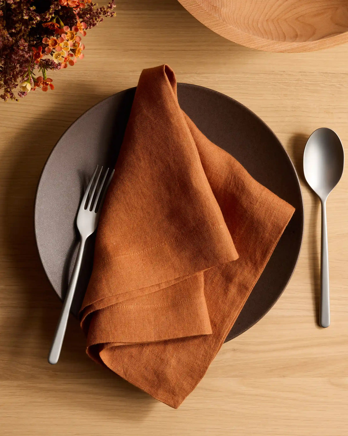 European Linen Wide-Hem Napkins, Set of 4