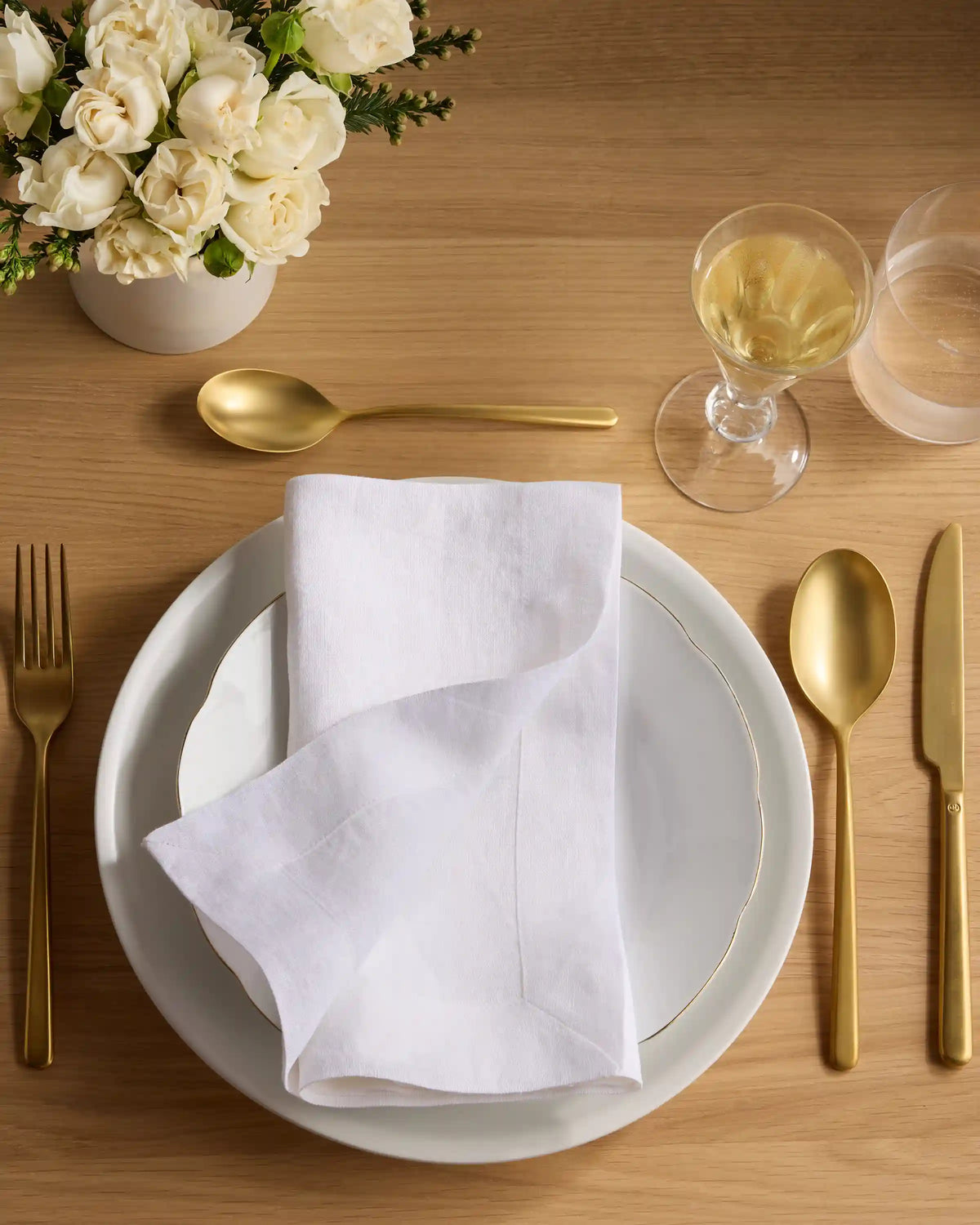 European Linen Wide-Hem Napkins, Set of 12