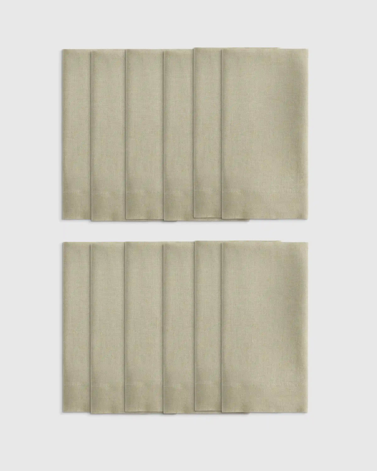 European Linen Wide-Hem Napkins, Set of 12