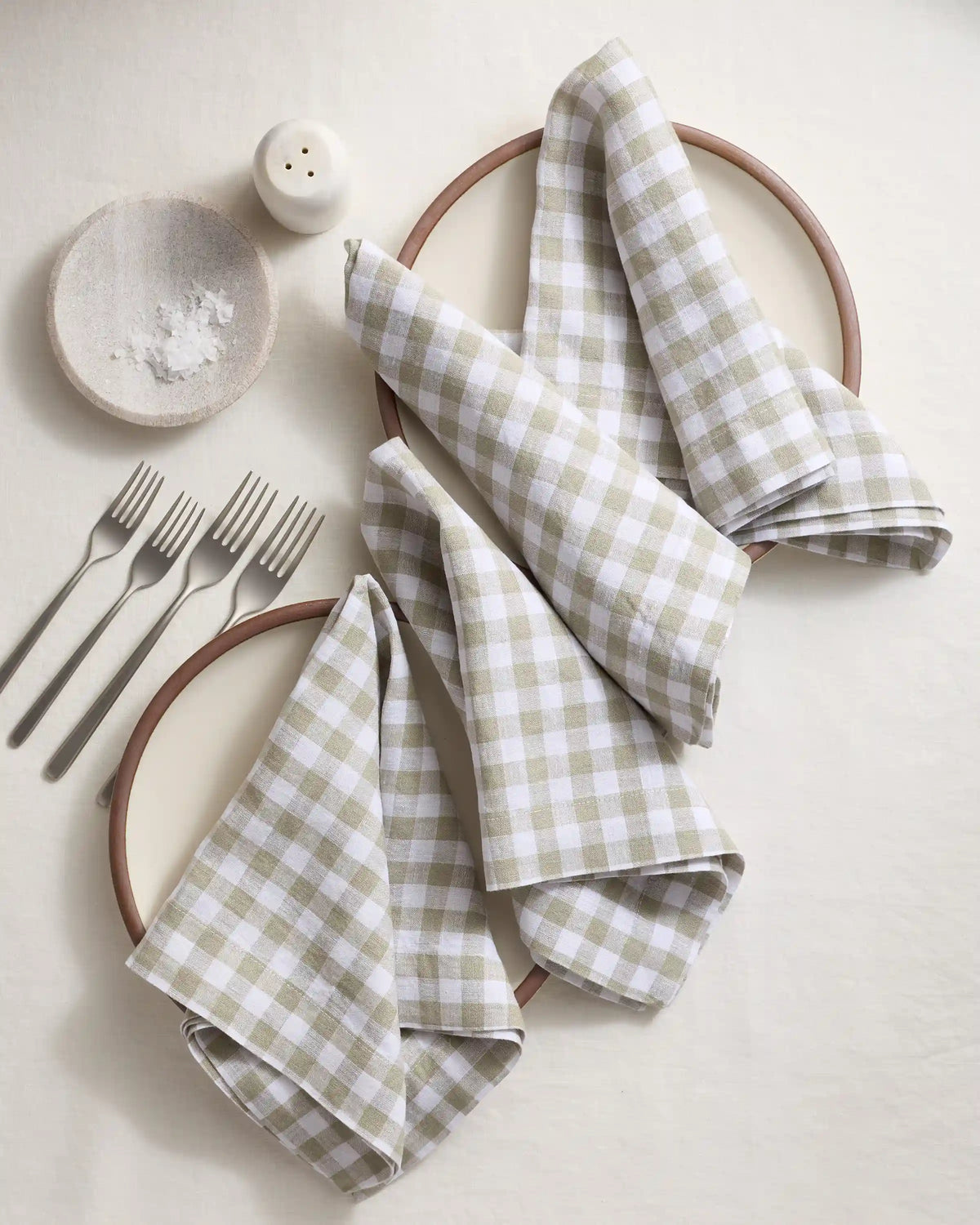 European Linen Wide-Hem Napkins, Set of 4