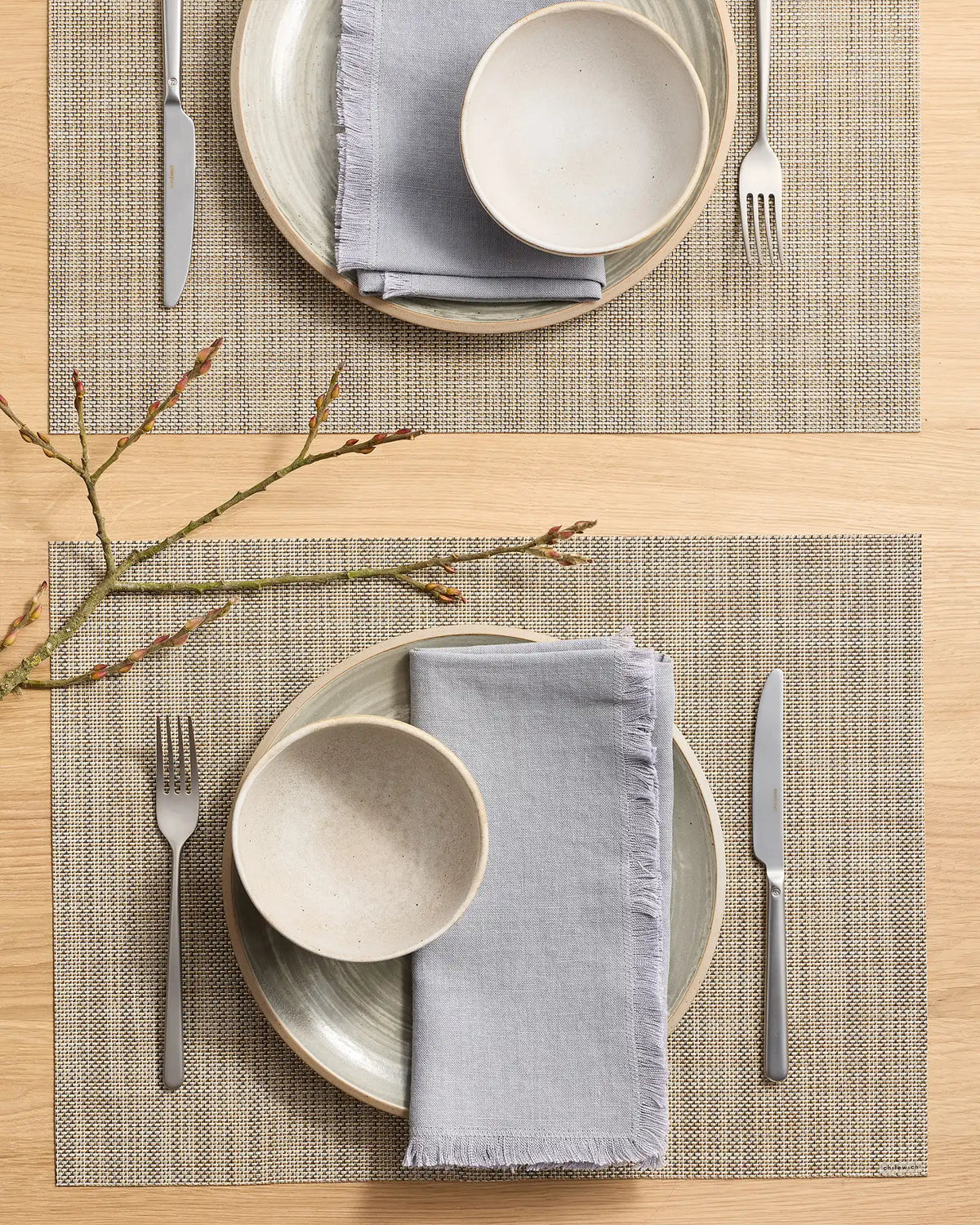 Mini Basketweave Easy-Care Rectangular Placemat, Set of 4 by Chilewich