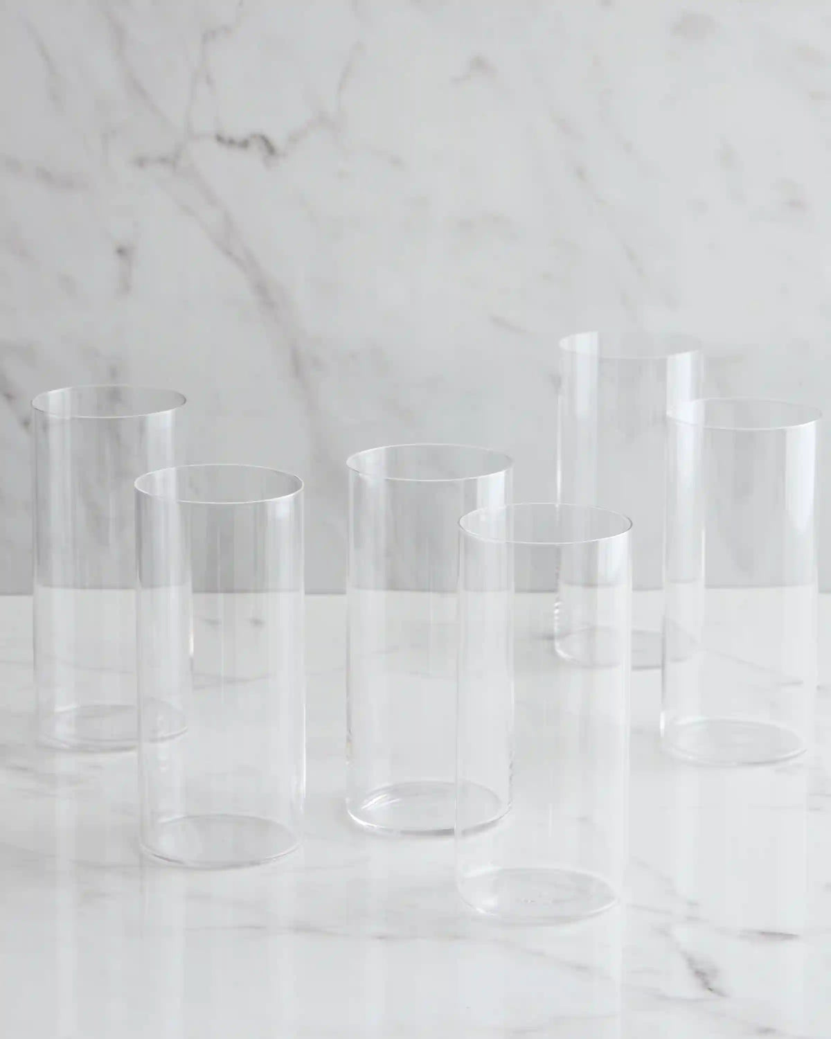 Lightweight Crystal Tall Drinking Glasses, Set of 6