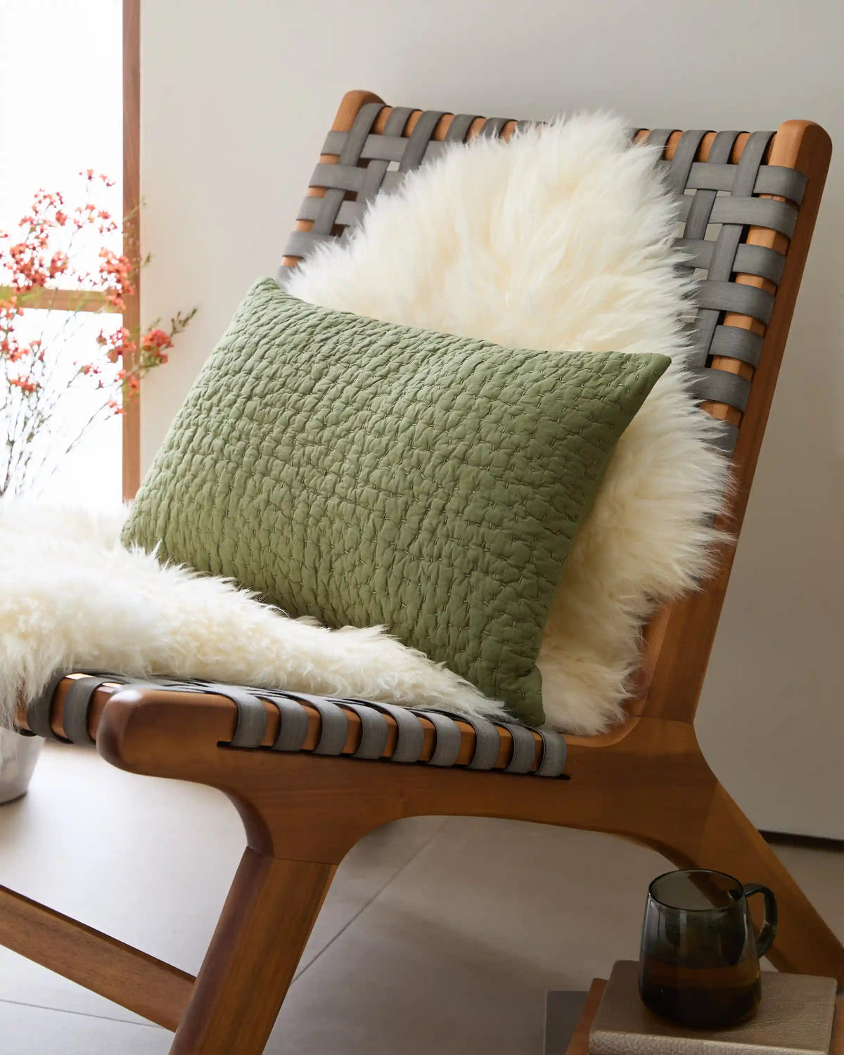 Organic Cotton Hand Stitched Pillow Cover