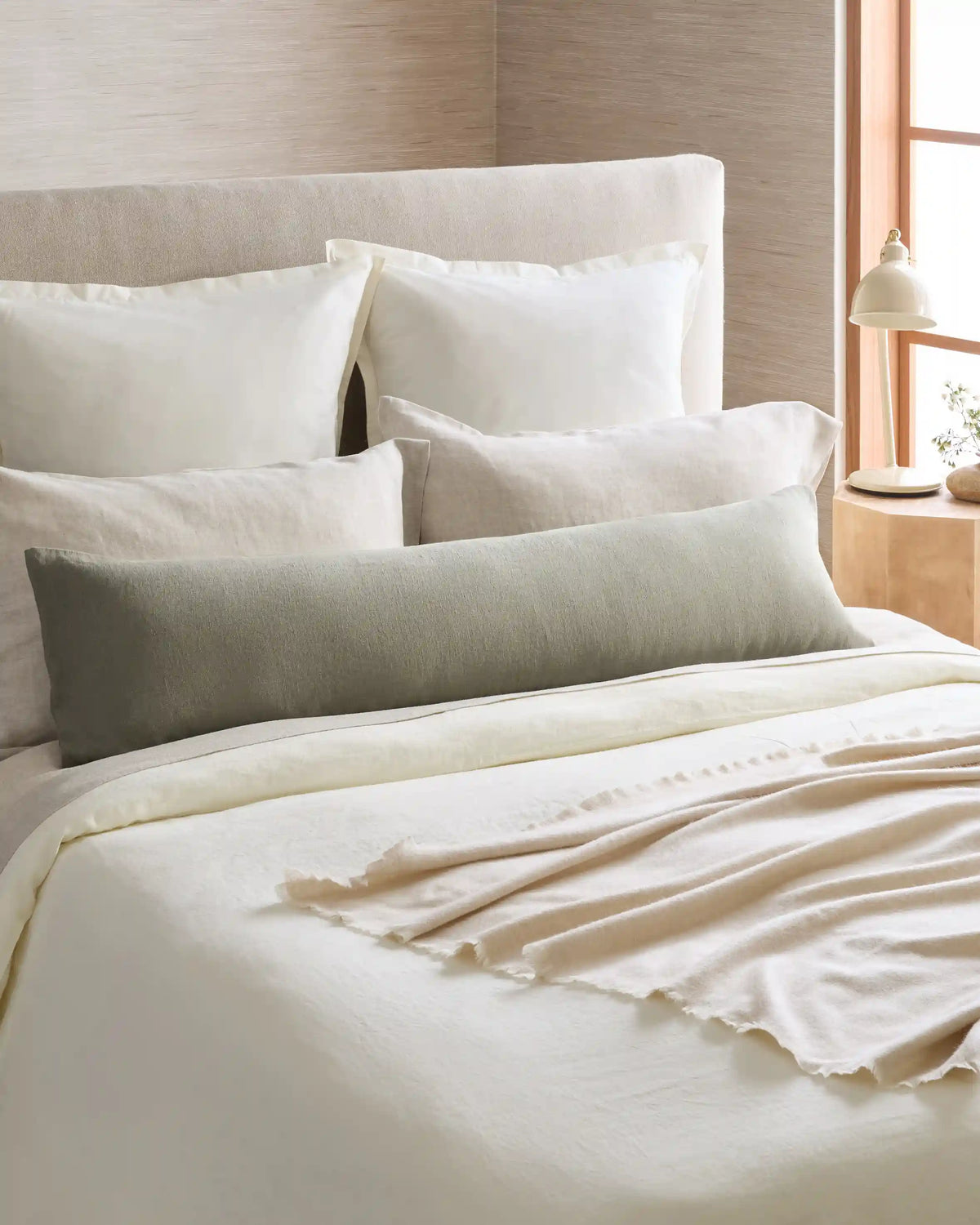 European Linen Oversized Lumbar Pillow Cover